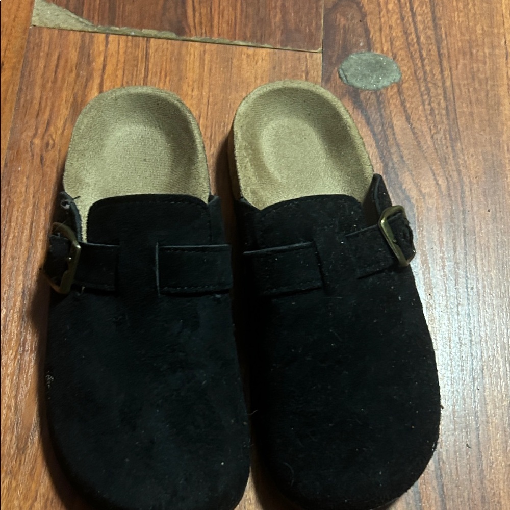 Kids Black Slip-On Shoes